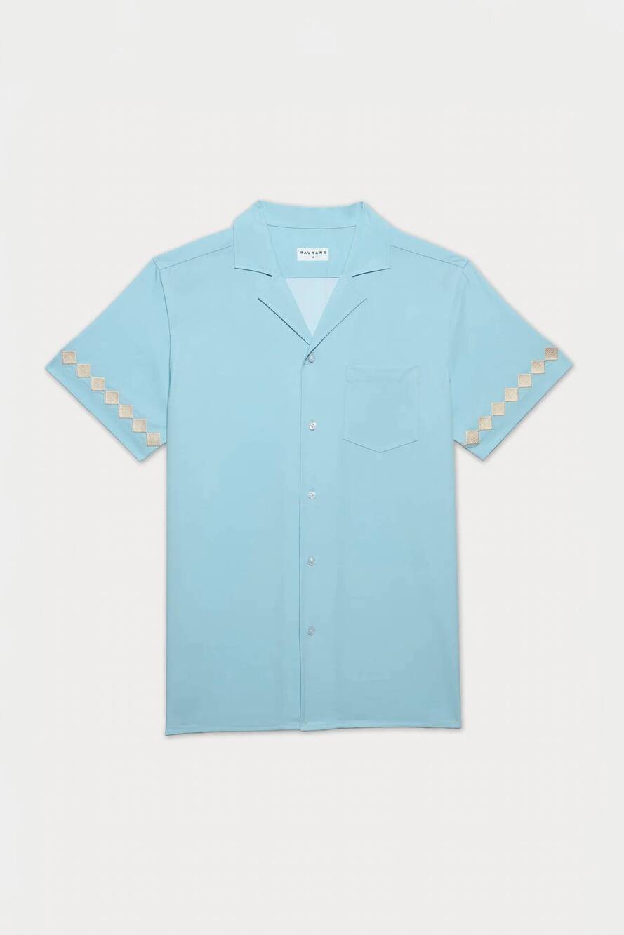 NEW MAVRANS men's shoreline weekend shirt in blue
